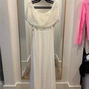 Baltic Born Classic White Satin Dress